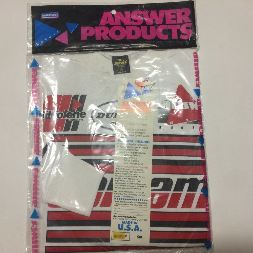 Can-am Motocross Jersey 100% Cotton Small Long Sleeve